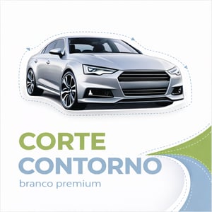 Branco Corte e Contorno acima de 10cm Branco Mt2  Vinil PREMIUM  