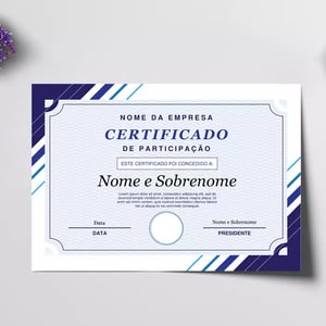 Certificado A4 Couchê 300g Frente Colorida Sem Verniz