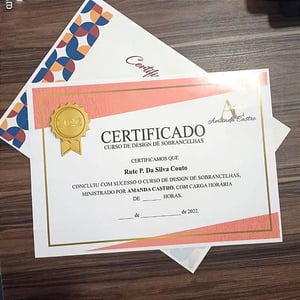 Certificado A4 Couchê 300g Frente e Verso Coloridos Sem Verniz