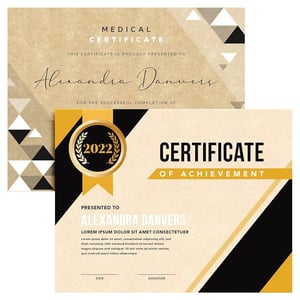Certificado A3 Reciclato 240g Frente Colorida