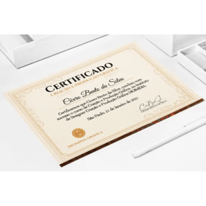 Certificado A3 Reciclato 240g Frente e Verso Coloridos