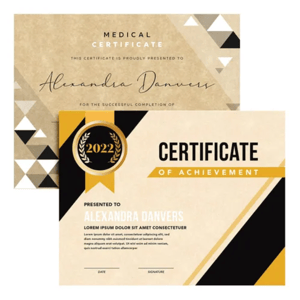 Certificado A3 Reciclato 240g Frente e Verso Coloridos