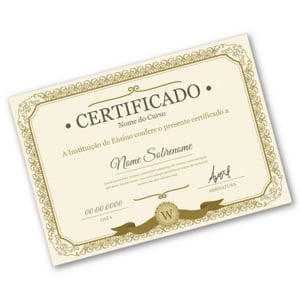 Certificado A5 Couchê 300g Frente Colorida UV Total Frente