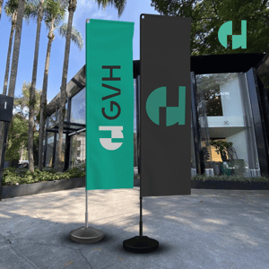 Wind Banner 65x250cm Kit Completo