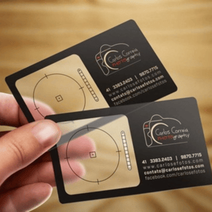 Cartão de Visita em PVC 0,3mm - Transparente
