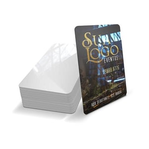 Cartão de Visita em PVC 0,5mm - Cristal com Frente Colorida