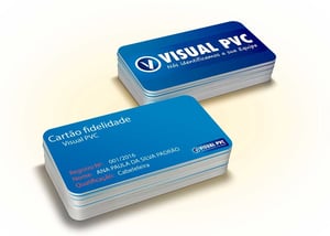 Cartão de Visita em PVC 0,5mm - Cristal com Frente e Verso Coloridos