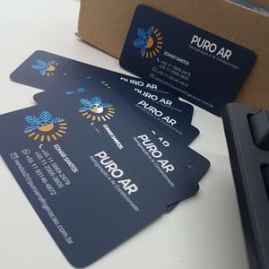 Cartão de Visita em PVC 0,5mm - Fosco com Frente e Verso Coloridos
