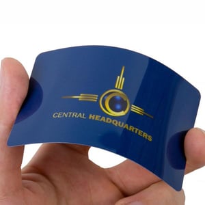 Cartão de Visita em PVC 0,76mm - Cristal com Frente Colorida