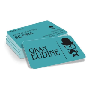 Cartão de Visita em PVC 0,76mm - Cristal com Frente e Verso Coloridos