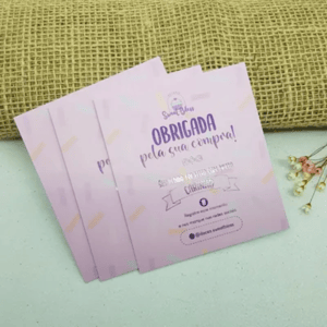 Cartão Postal 9x10cm Couchê 300g Laminação Fosca + UV Localizado (4x0)