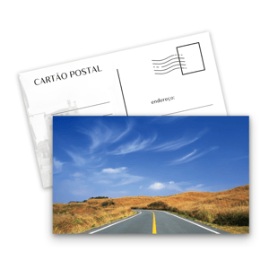 Cartão Postal 9x15cm Couchê 250g Laminação Fosca (4x4)