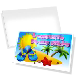 Cartão Postal 9x15cm Couchê 250g UV Total Frente (4x0)