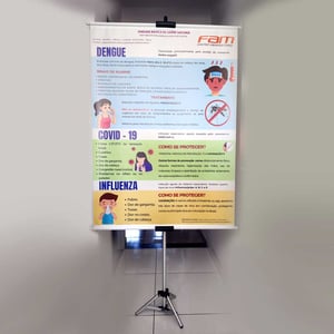 Banner trabalhos acadêmicos padrão ABNT 90x120 cm em lona
