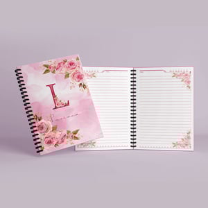 Caderno floral personalizado A5 wire-o