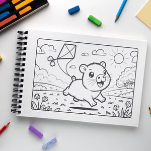 Livro de Colorir Infantil Turminha da Fauna Brasileira – Capivara