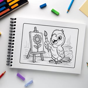 Livro de Colorir Infantil Turminha da Fauna Brasileira – Arara azul