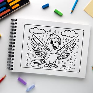 Livro de Colorir Infantil Turminha da Fauna Brasileira – Arara azul