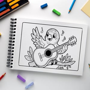 Livro de Colorir Infantil Turminha da Fauna Brasileira – Arara azul