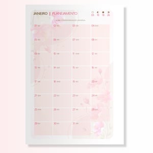 Agenda 2026 floral personalizada com nome - modelo 02