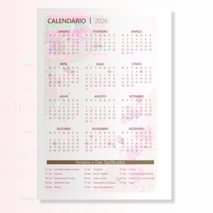 Agenda 2026 floral personalizada com nome - modelo 02
