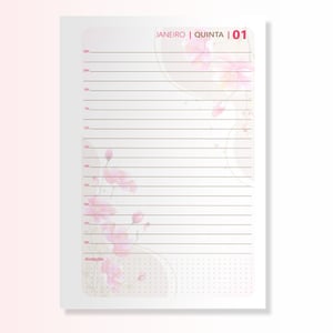 Agenda 2026 floral personalizada com nome - modelo 03