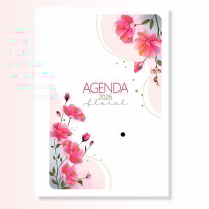 Agenda 2026 floral personalizada com nome - modelo 03