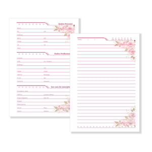 Caderno floral personalizado A5 wire-o