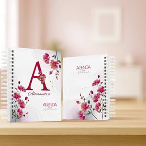 Agenda 2026 floral personalizada com nome - modelo 01