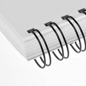 Encadernação com wire-o / garra de duplo anel metálico