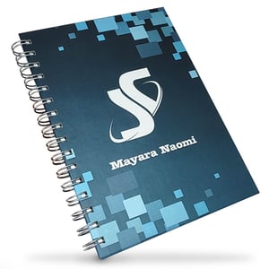 Caderno empresarial personalizado A5 capa dura e wire-o