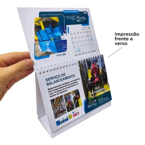 Calendário de mesa com Impressão na base rígida Horlle