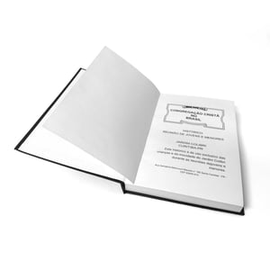 Encadernação Capa Dura Preta com gravação em dourado