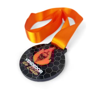 Medalha 6cm em acrílico com sobreposição