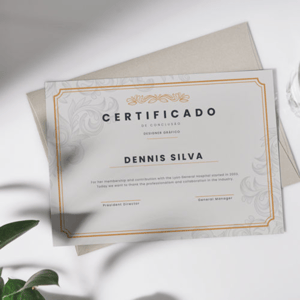 Certificado A3 Couchê 300g Frente Colorida Sem Verniz