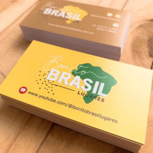 Cartão de Visita Sem Verniz Couchê 300g 9x5cm -Tamanho Padrão Apenas a Frente Colorida ou Frente e Verso Coloridos Sem Verniz Corte padrão ou Especial 