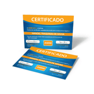 Certificado A5 Couchê 300g Frente e Verso Coloridos UV Total Frente Couchê 300g A5 - 15x21cm 4x4 - Frente e Verso Coloridos  UV Total Frente 