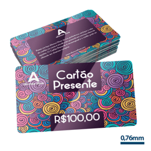 Cartão de Visita em PVC 0,76mm - Cristal com Frente e Verso Coloridos