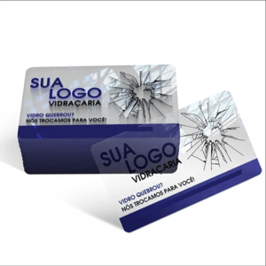 Cartão de Visita em PVC 0,3mm - Transparente