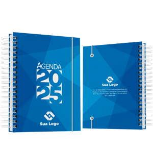 Agenda 2026 Comercial Capa Dura, 15x21cm, Capa 4/0, Laminação, Wire-o, O MIOLO É PADRÃO 350 páginas. Somente capa é personalizada.