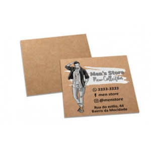 Cartão Postal 9x10cm Kraft 240g Sem Verniz (4x0) Kraft 240g 9x10cm 4x0 - Colorido Frente  Sem Verniz 