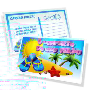 Cartão Postal 9x15cm Couchê 250g UV Total Frente (4x4)