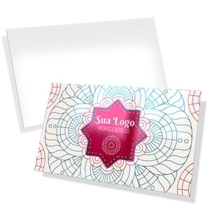 Cartão Postal 9x15cm Couchê 300g Laminação Fosca + Hot Stamping (4x0) Couchê 300g 9x15cm 4x0 - Apenas a Frente Colorida  Laminação Fosca + Hot Stamping 