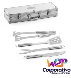 94141 - Kit churrasco em estojo de alumínio      