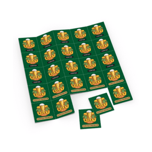 Folha Cupom de Desconto com 25 Cupons Couchê 150g Frente Colorida Couchê 150g 21x21cm 4x0 - Apenas a Frente Colorida Sem Verniz Serrilha - Cupom de Desconto 