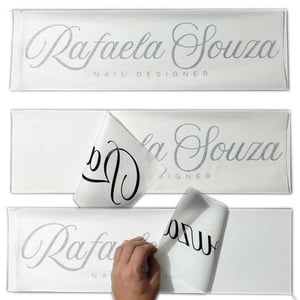 Adesivo recorte eletrônico depilado e mascarado Vinil adesivo polimérico Personalizado 1 cor a escolha Semi brilho Depilado e mascarado Sem opção de extras
