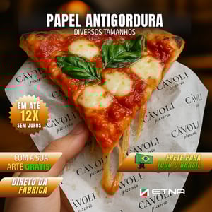 Papel Antigordura Papel Barreira 37 gr/m² 31x34 cm CMYK/Pantone Impressão Offset Corte Reto Pacote