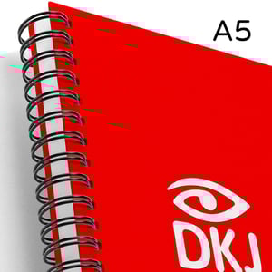 Encadernação com wire-o / garra de duplo anel metálico Wire-o metálico A5 Não se aplica Sem revestimento Perfuração do papel Capa em PP cristal e contra capa em PP preto ou capa dura personalizada