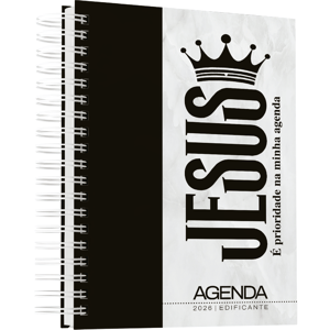 Agenda 2026 Edificante Capa Dura 15x21cm Modelo 6 Laminação Wire-o Agenda de design padrão - não personalizável.