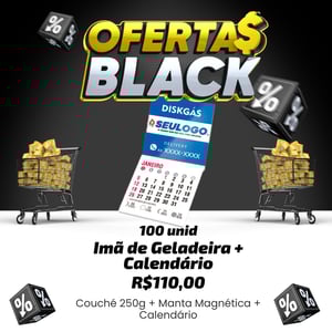 Black friday Imã de Geladeira + Calendário Manta Magnética + Calendário 5X4cm colorido frente 4x0  Corte Reto Somente uma Arte por Pedido